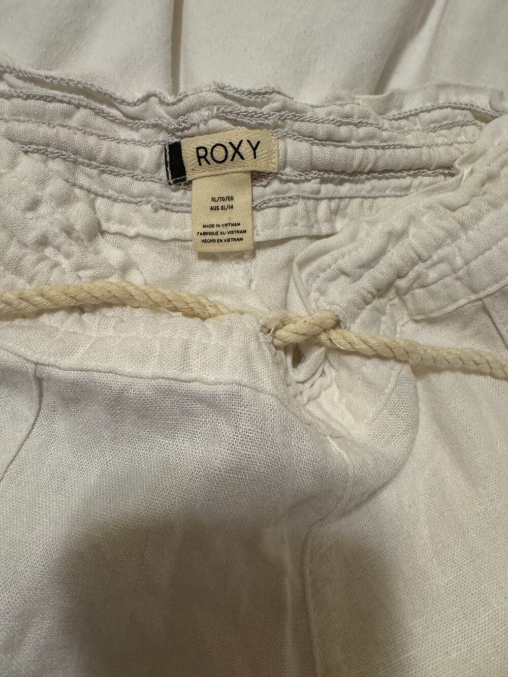 Roxy Oceanside white linen pant - Picture 5 of 5